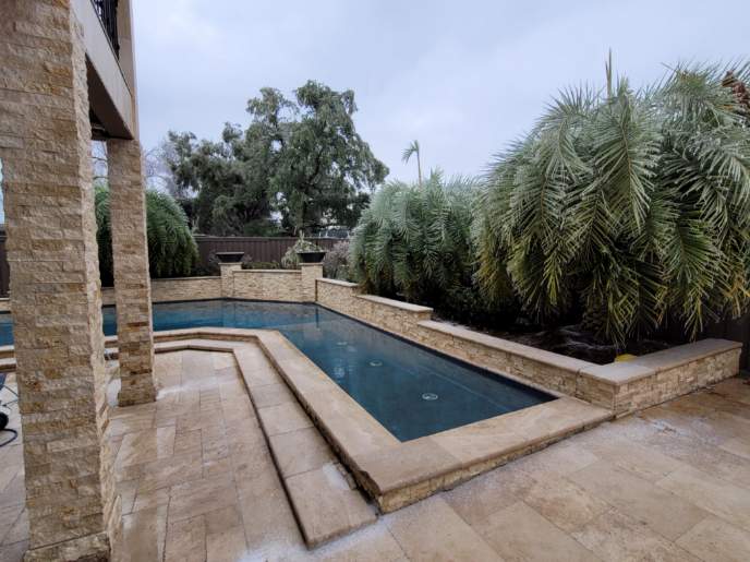 Lap Pool & Travertine Patio