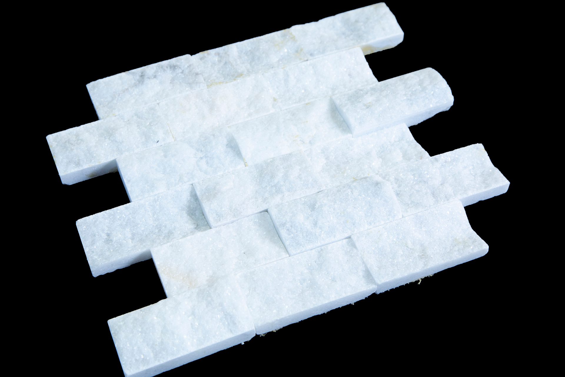 White Marble Split-Face 2x4x12 Panel